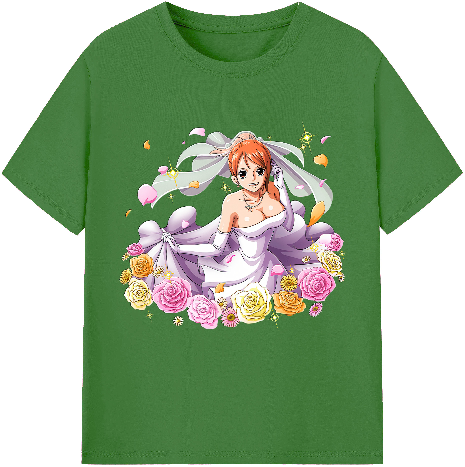 ワンピース ナミ ONE PIECE Nami レディースカジュアルプリントTシャツ（綿100％）